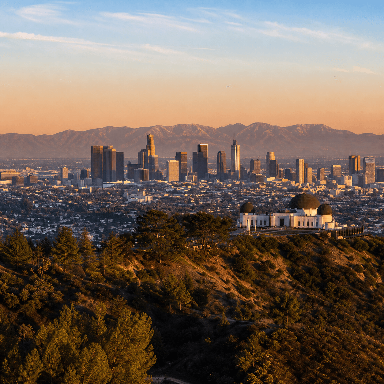Los Angeles skyline from Griffith Park